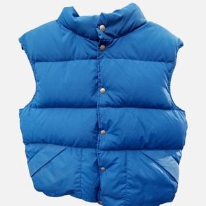 Vintage LL bean down feather vest blue size L (flawed)